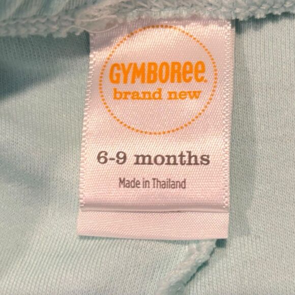 Gymboree Baby Pants 6-9M Mint Green Footed Tiger Face Discontinued 2016 - Picture 2 of 4